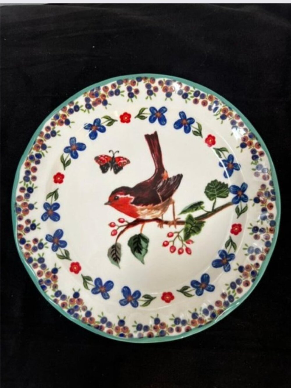 Anthropologie Nathalie Lete Dessert Plate – Woodland Friends - Bird - NEW - Picture 3 of 5